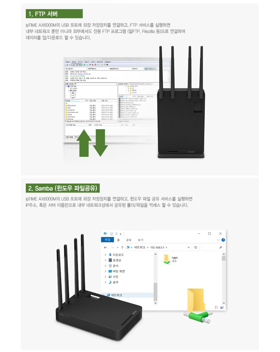 EFM ipTIME AX6000M 유무선공유기 상품 설명 이미지