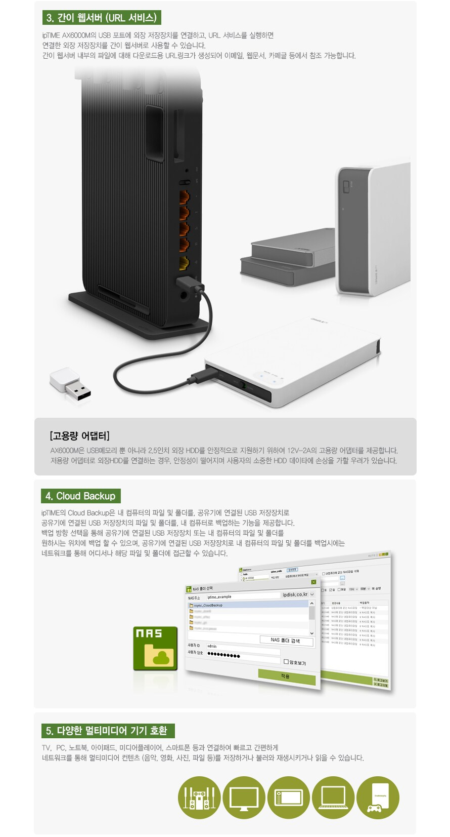 EFM ipTIME AX6000M 유무선공유기 상품 설명 이미지