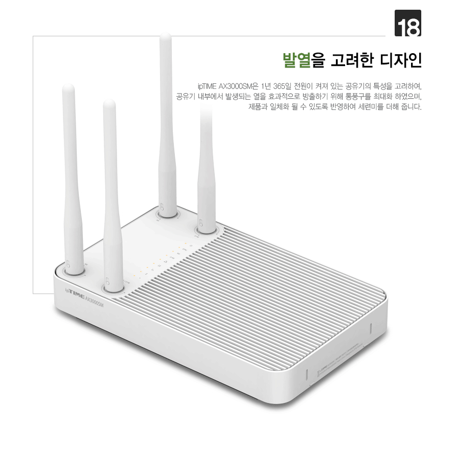 EFM ipTIME AX3000SM 유무선공유기 상품 설명 이미지