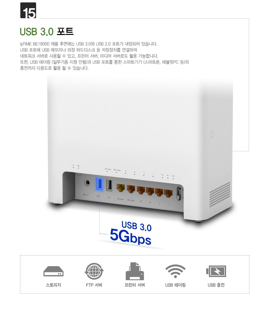 EFM ipTIME BE19000 유무선공유기 상품 설명 이미지