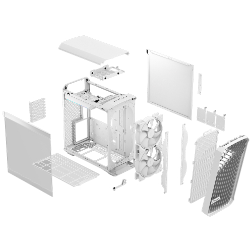 Fractal Design Torrent Compact RGB TG Clear Tint White