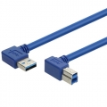 라이트컴 COMS IH235 USB 3.0 AM-BM 양쪽 꺾임 케이블 0.3m