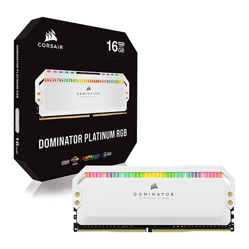 CORSAIR DDR4-3600 CL18-22-22 Dominator Platinum RGB WHITE 패키지 32GB 16Gx2