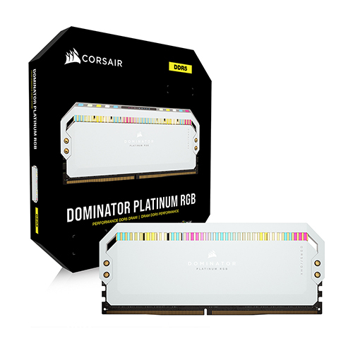 CORSAIR DDR5-6200 CL36 Dominator Platinum RGB WHITE 패키지 32GB 16Gx2